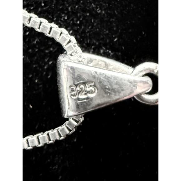 Vintage Amethyst Necklace 925 Sterling Silver Box Chain 18" Fancy Elegant - Picture 3 of 5